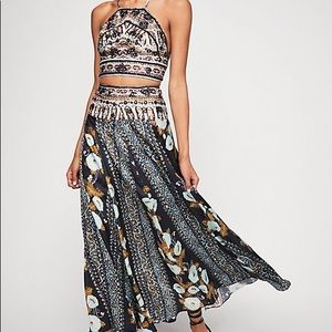 Free people Two piece skirt and crop top